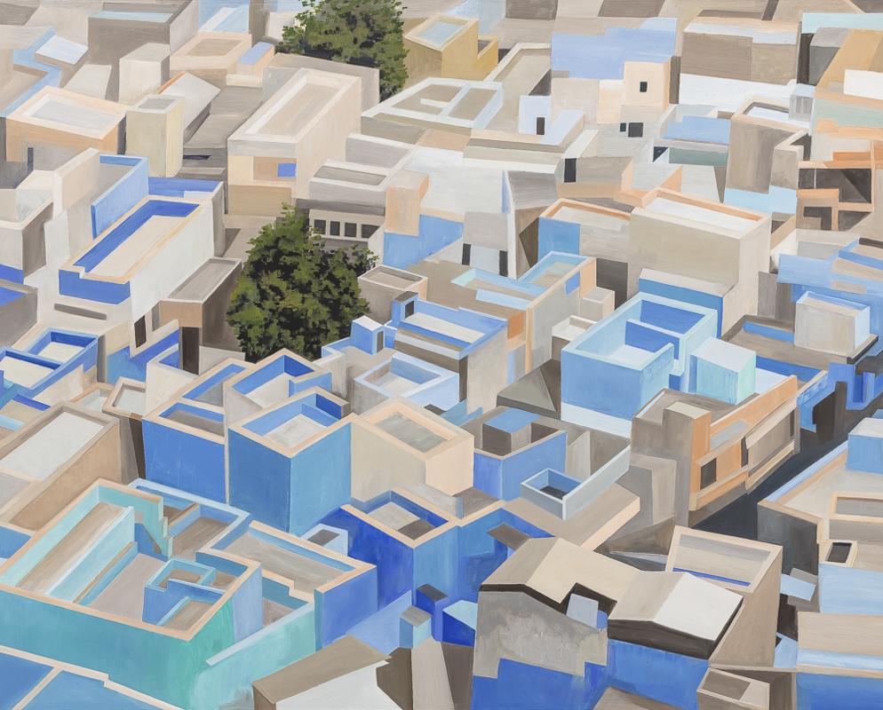 BLUE CITY, 48 x 36 in.